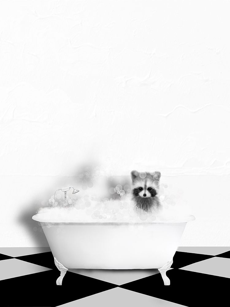 Raccoon In Bath art print by Leah Straatsma for $57.95 CAD