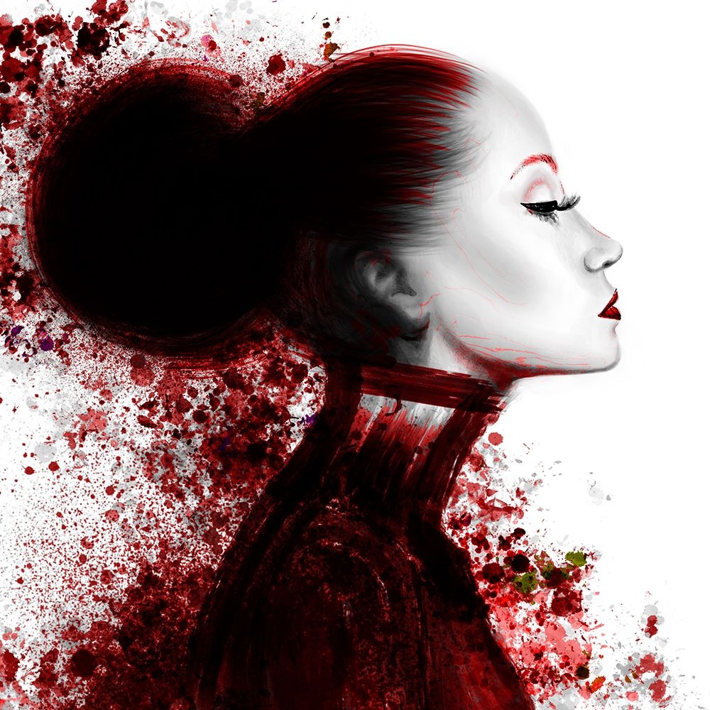 Fashion Profile Red 1 art print by Melody Hogan for $57.95 CAD