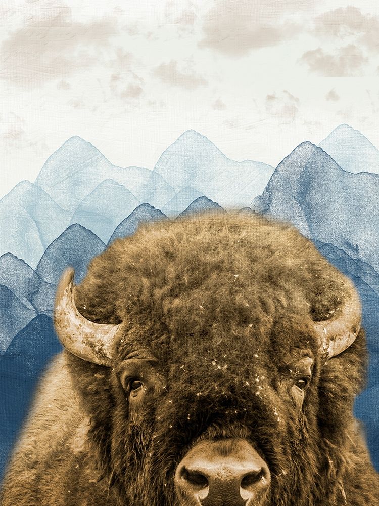 Mountain Fluffy Bison art print by Marcus Prime for $57.95 CAD