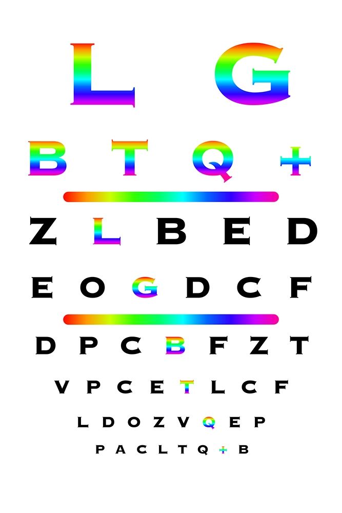 LGBTQ Eye Exam art print by Marcus Prime for $57.95 CAD
