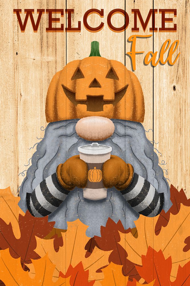 Gnome Welcome Fall art print by Marcus Prime for $57.95 CAD