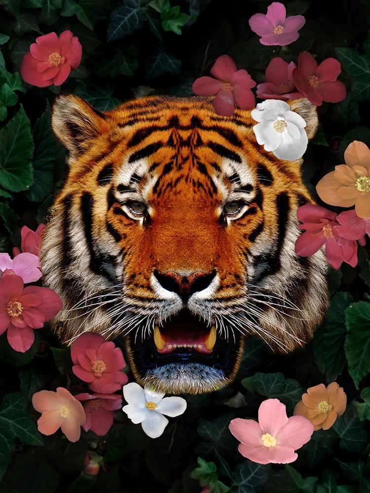 Peeking Floral Beast art print by Marcus Prime for $57.95 CAD