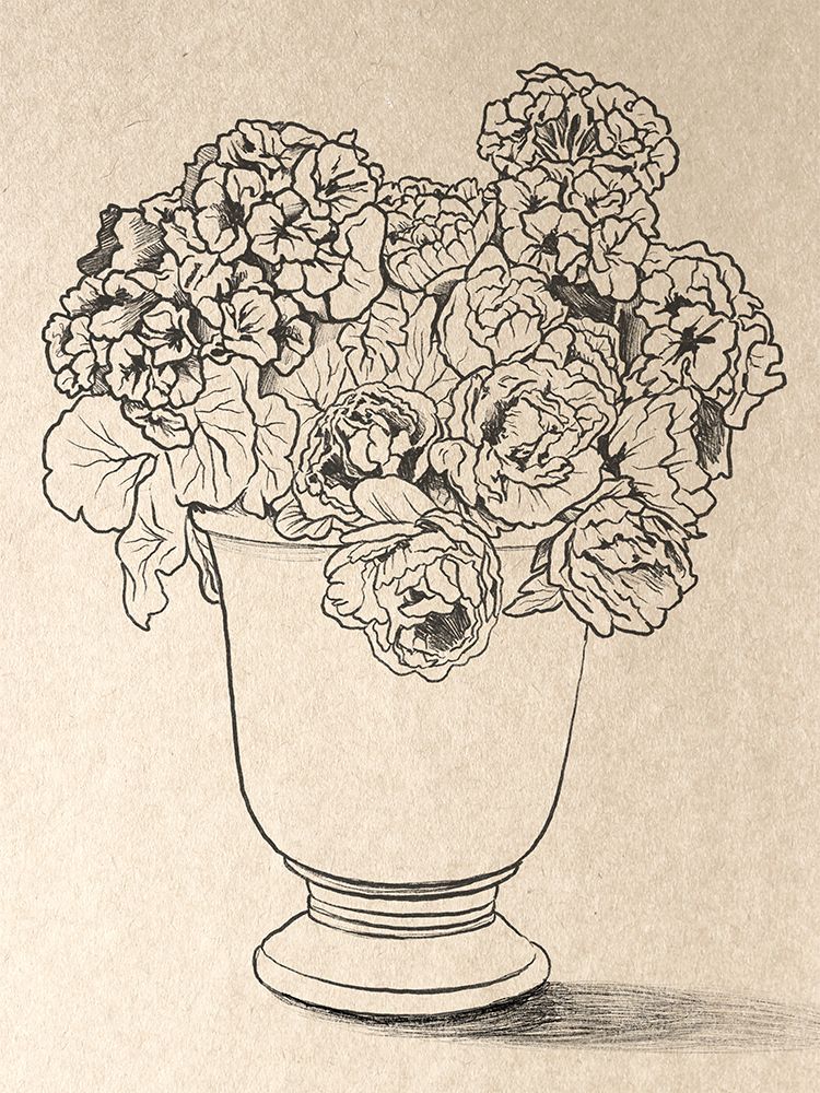 Bouquet Line Drawing art print by Marcus Prime for $57.95 CAD