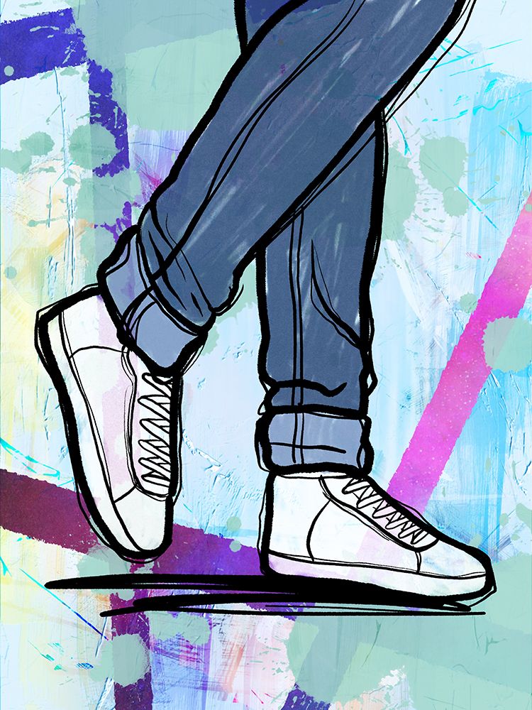 Walking Sneakers art print by Marcus Prime for $57.95 CAD