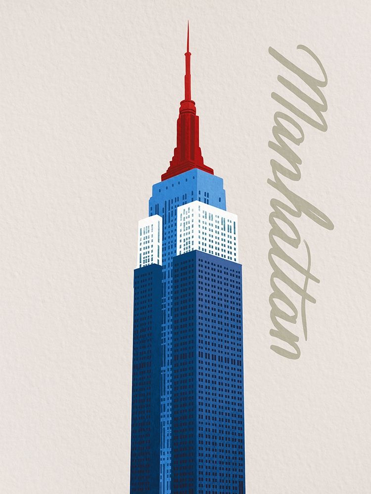 Patriotic Manhattan 1 art print by Marcus Prime for $57.95 CAD