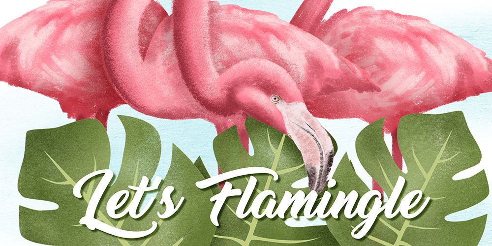 Lets Flamingle art print by Marcus Prime for $57.95 CAD