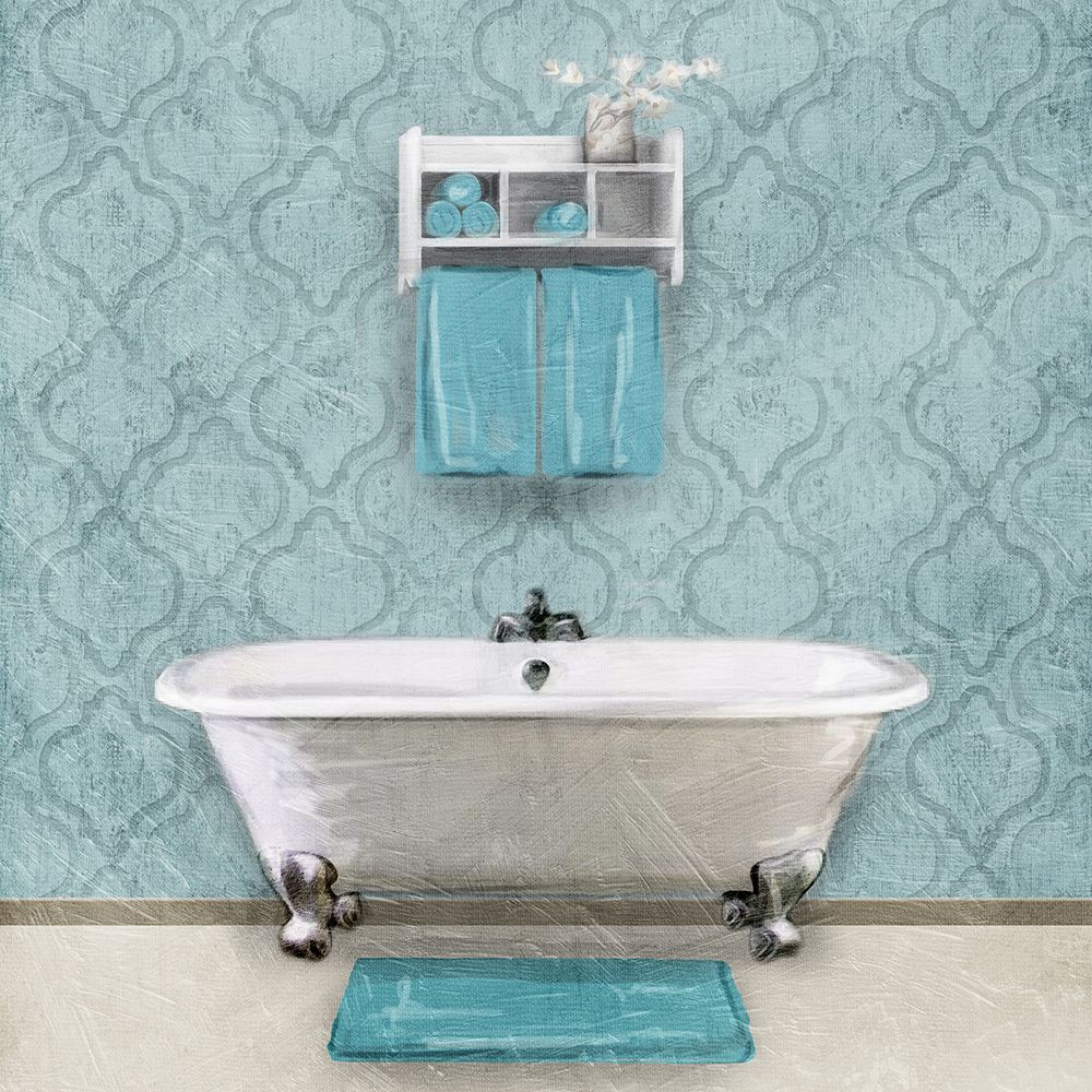 Teal Bath Vibes 1 art print by Marcus Prime for $57.95 CAD