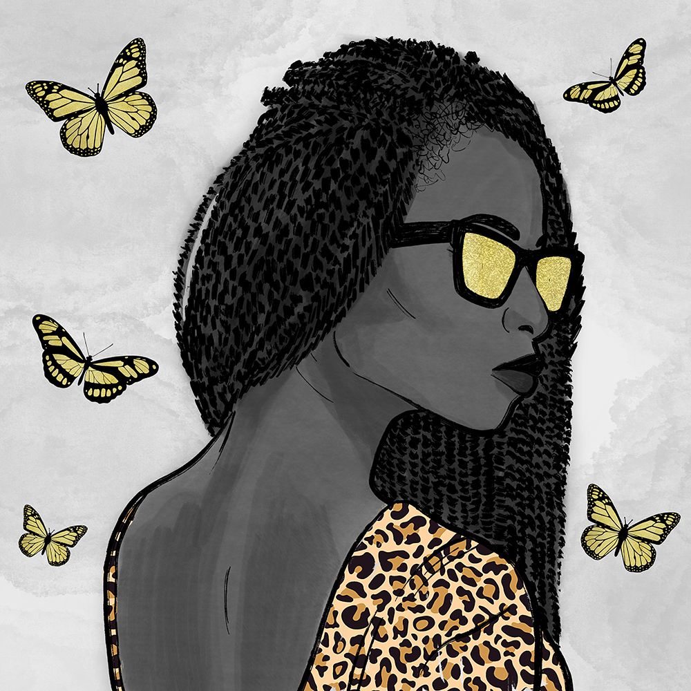 Leopard And Butterfly Fashion 3 art print by Marcus Prime for $57.95 CAD