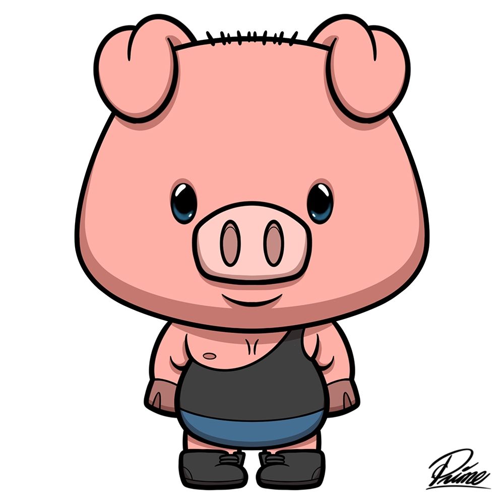 Preston Pig art print by Marcus Prime for $57.95 CAD
