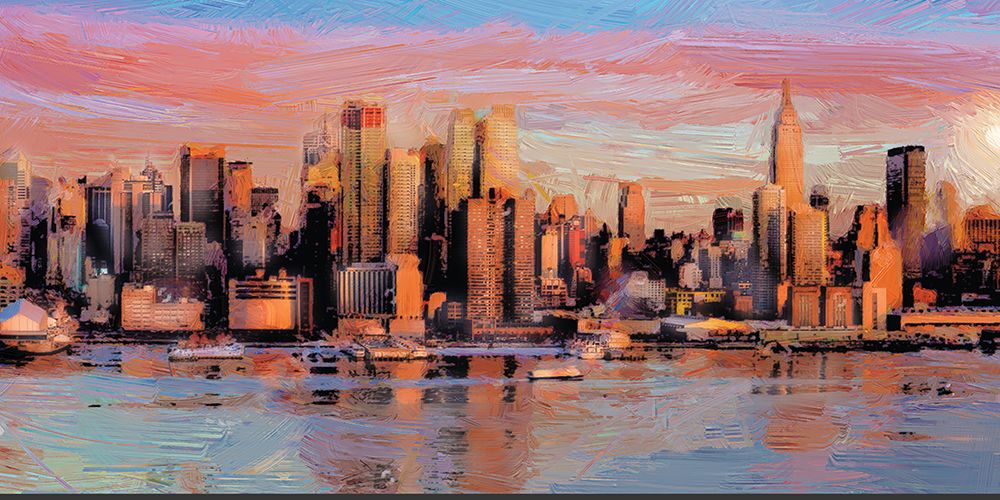 Manhattan Sunrise art print by Savannah Miller for $57.95 CAD