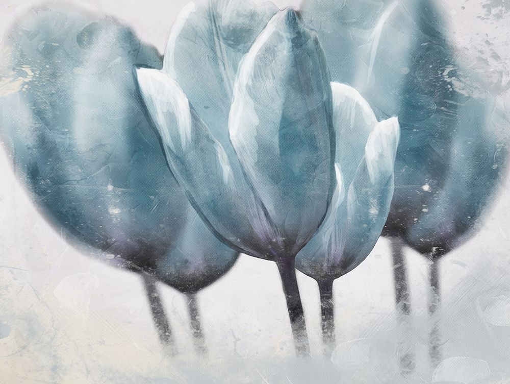 Three Tulip Blue art print by Milli Villa for $57.95 CAD