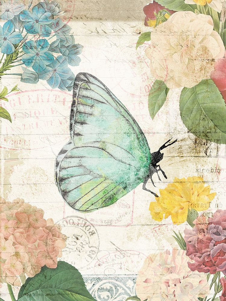 Butterfly Flowers art print by Milli Villa for $57.95 CAD