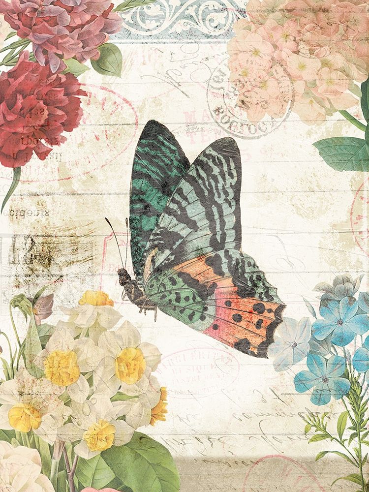 Butterfly Flowers 2 art print by Milli Villa for $57.95 CAD