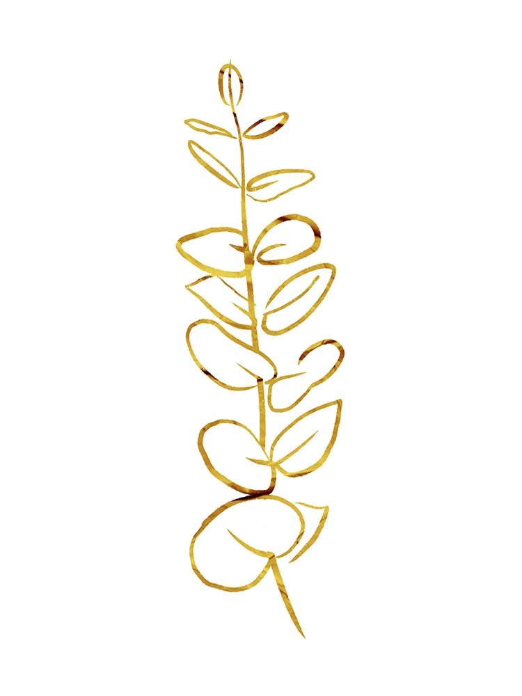 Simple Gold Flowers 3 art print by Milli Villa for $57.95 CAD