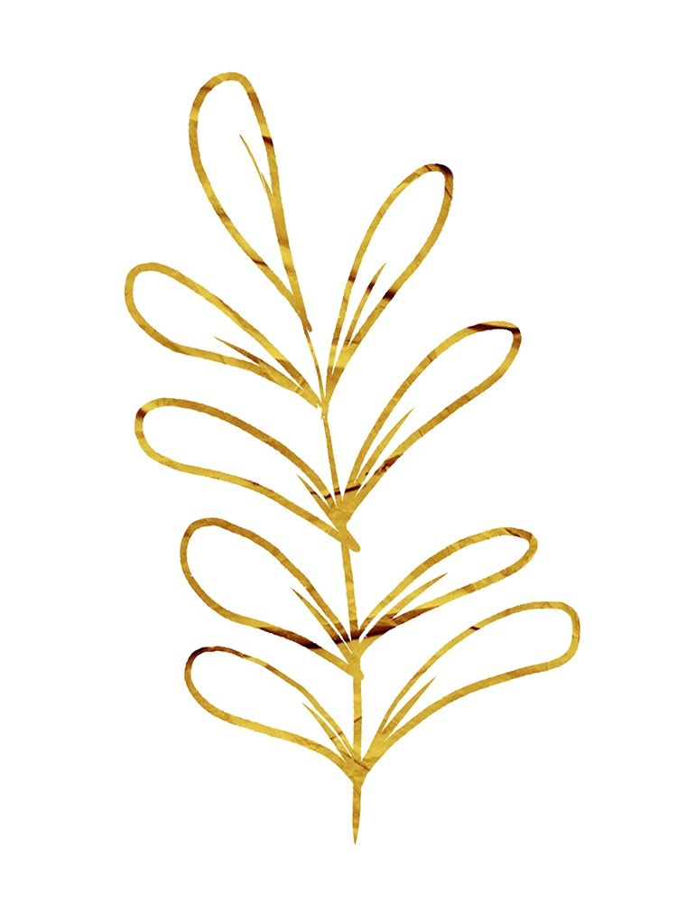 Simple Gold Flowers 4 art print by Milli Villa for $57.95 CAD