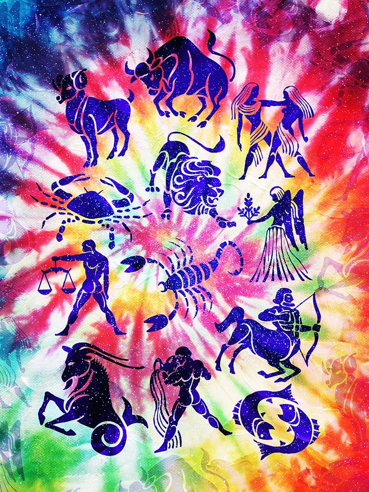 Zodiac Tie Dye art print by Milli Villa for $57.95 CAD