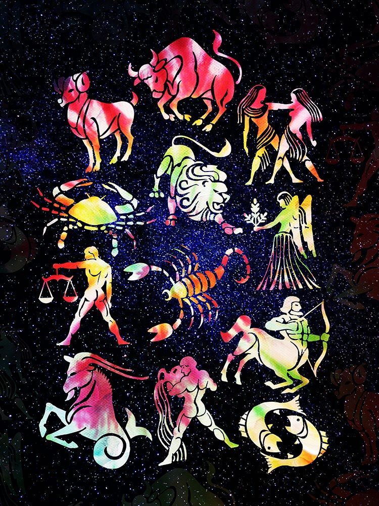 Zodiac Tie Dye Reverse art print by Milli Villa for $57.95 CAD