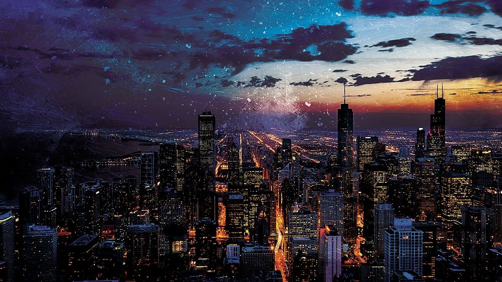 Chicago Skyline art print by Milli Villa for $57.95 CAD