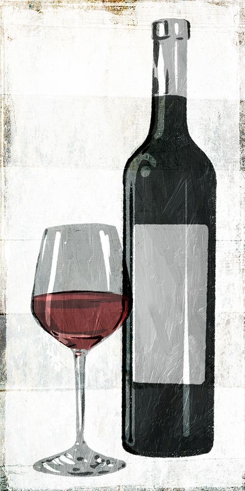 Wine With Bottle art print by Milli Villa for $57.95 CAD