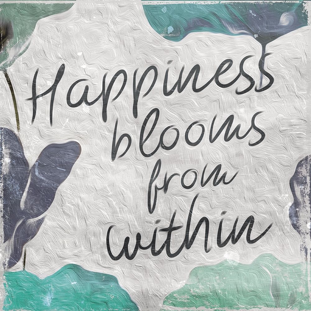 Floral Teal Happiness art print by Milli Villa for $57.95 CAD