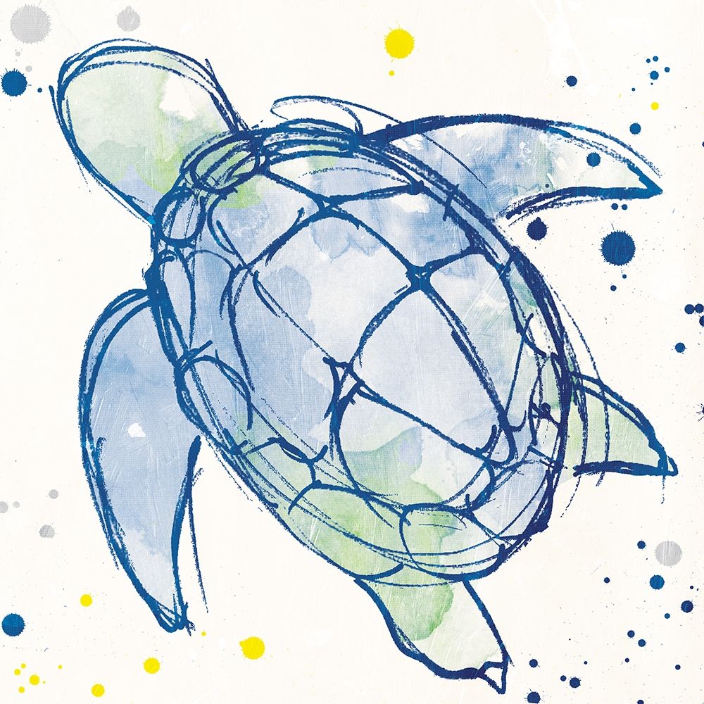 Minimal Sketch Turtle art print by Milli Villa for $57.95 CAD