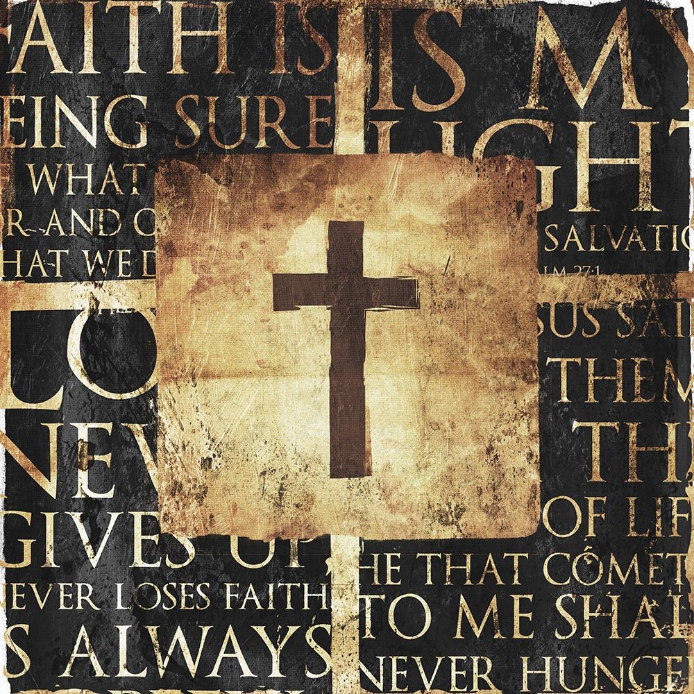 Quote Border Cross Gold art print by Mlli Villa for $57.95 CAD