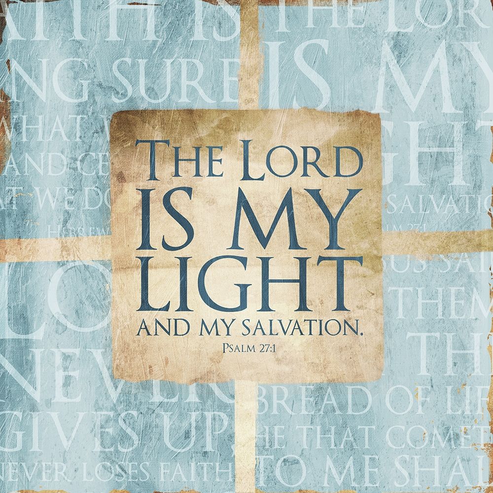 Quote Border Psalm Blue art print by Mlli Villa for $57.95 CAD