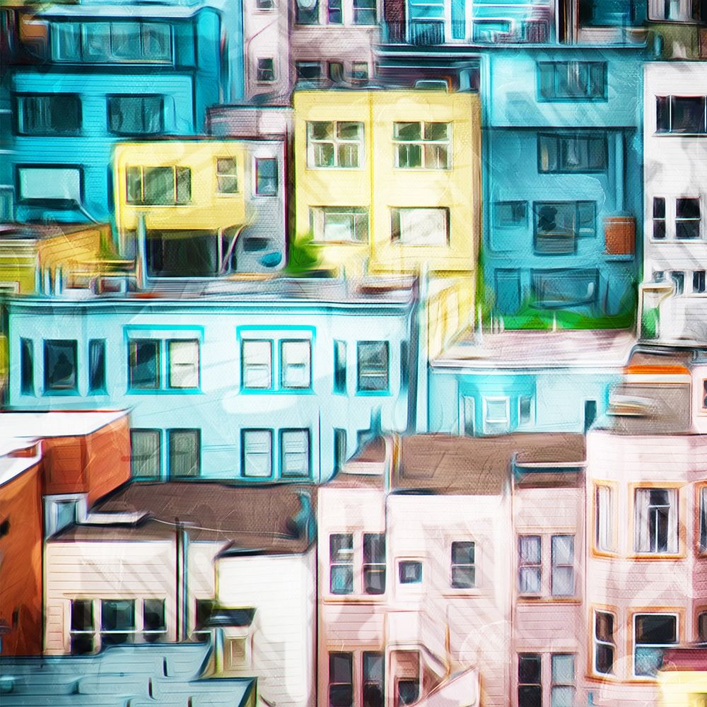Looking At A Colorful City art print by Mlli Villa for $57.95 CAD