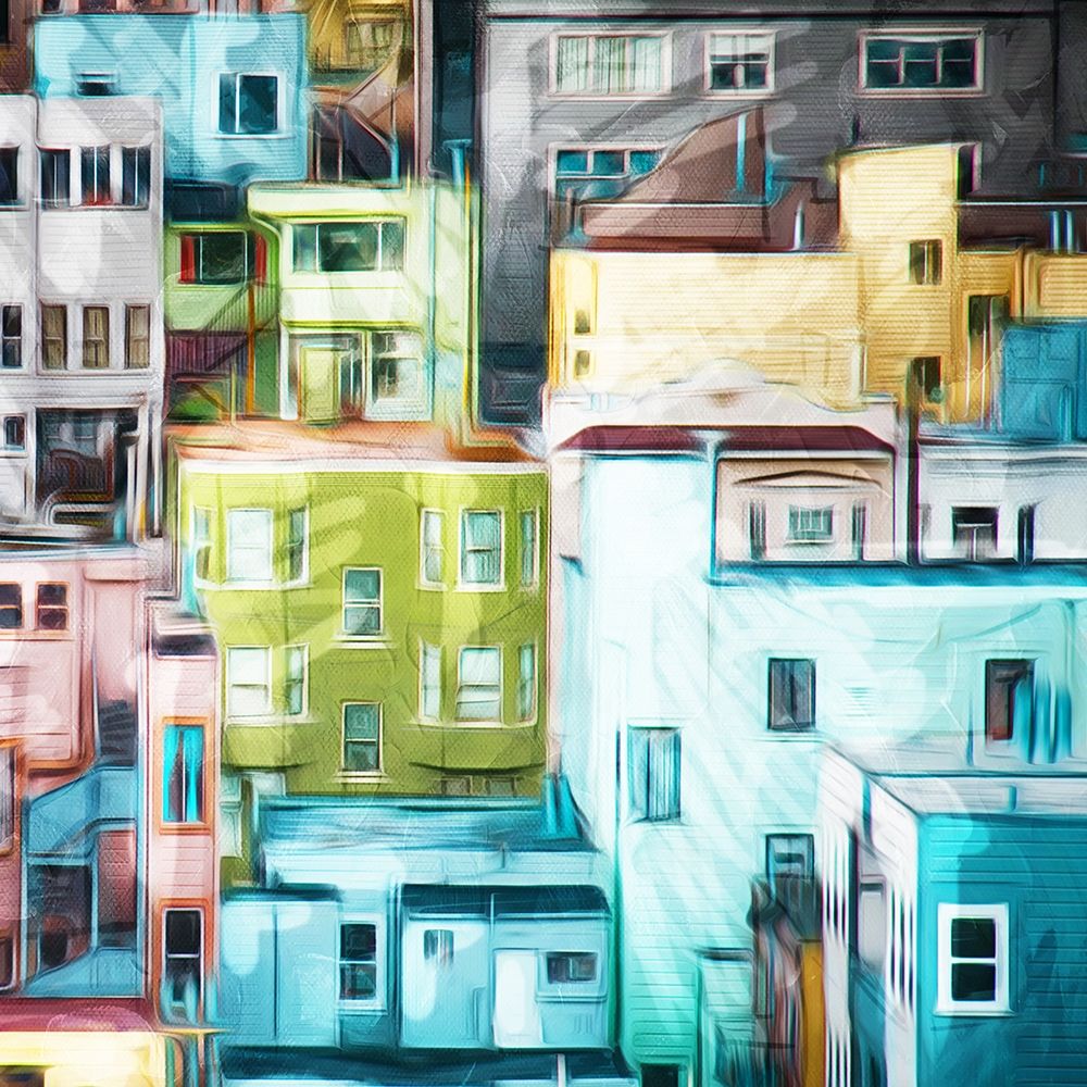 Looking At A Colorful City Mate art print by Mlli Villa for $57.95 CAD