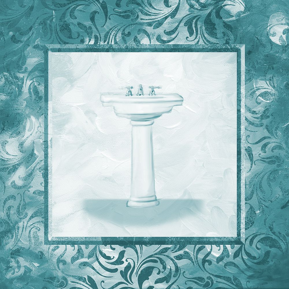 Calm Teal Vintage Sink art print by Milli Villa for $57.95 CAD