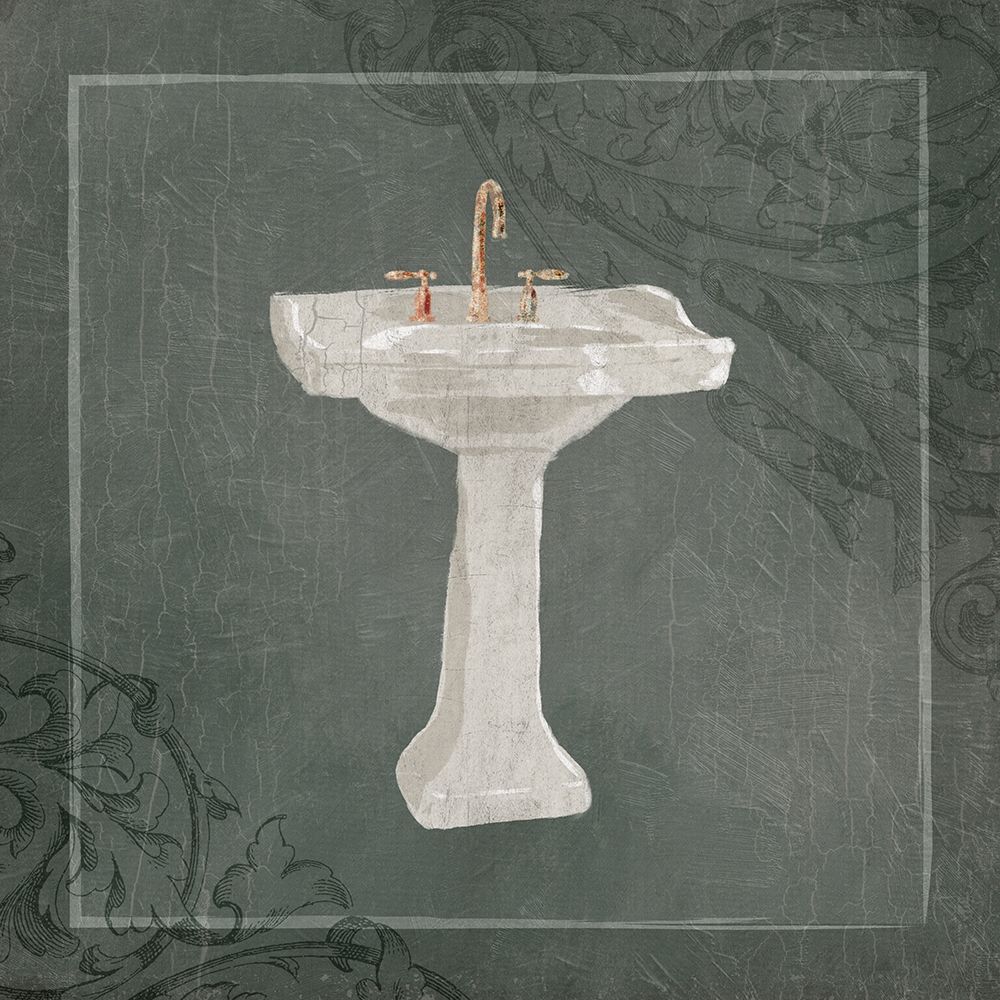 Victorian Muted Green Sink art print by Milli Villa for $57.95 CAD