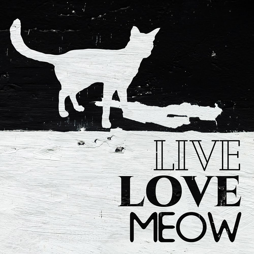 Live Love Meow art print by Milli Villa for $57.95 CAD