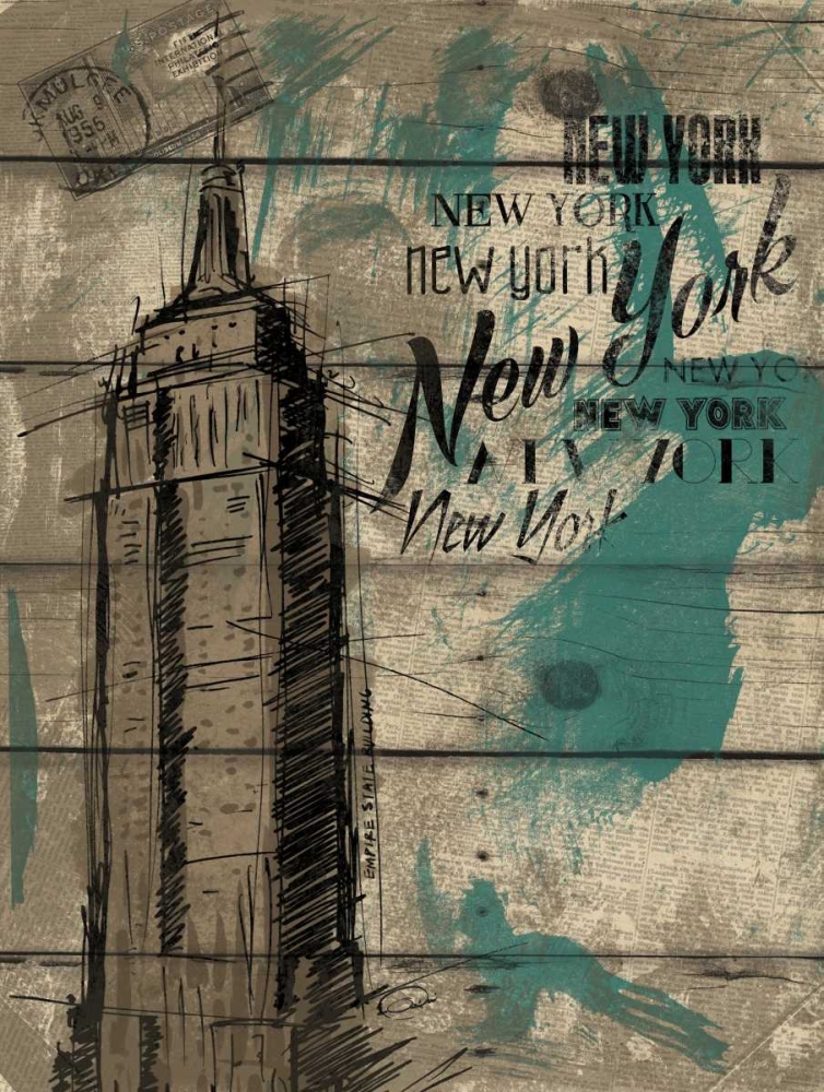 Natural New York Teal art print by OnRei for $57.95 CAD