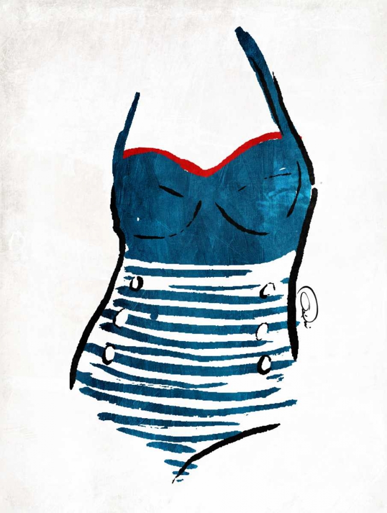 Vintage Swimsuit One art print by OnRei for $57.95 CAD