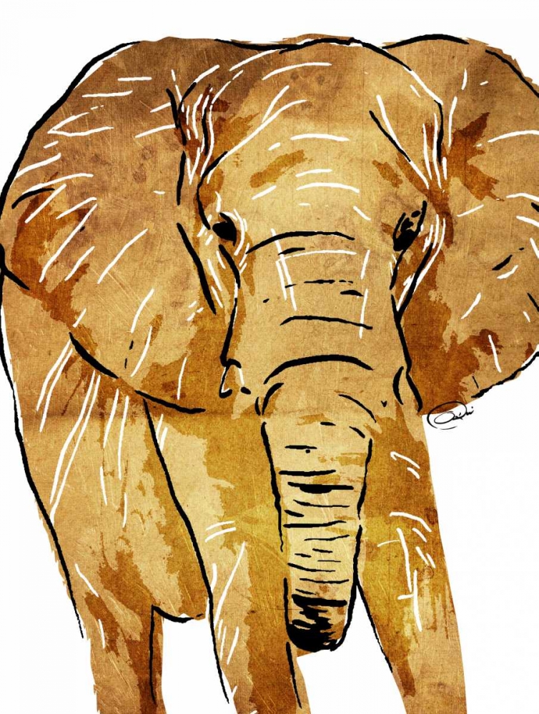Golden Elephant art print by OnRei for $57.95 CAD
