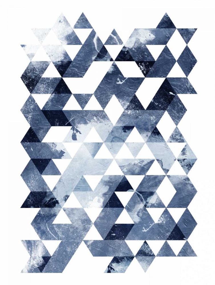 Blue Triangles art print by OnRei for $57.95 CAD