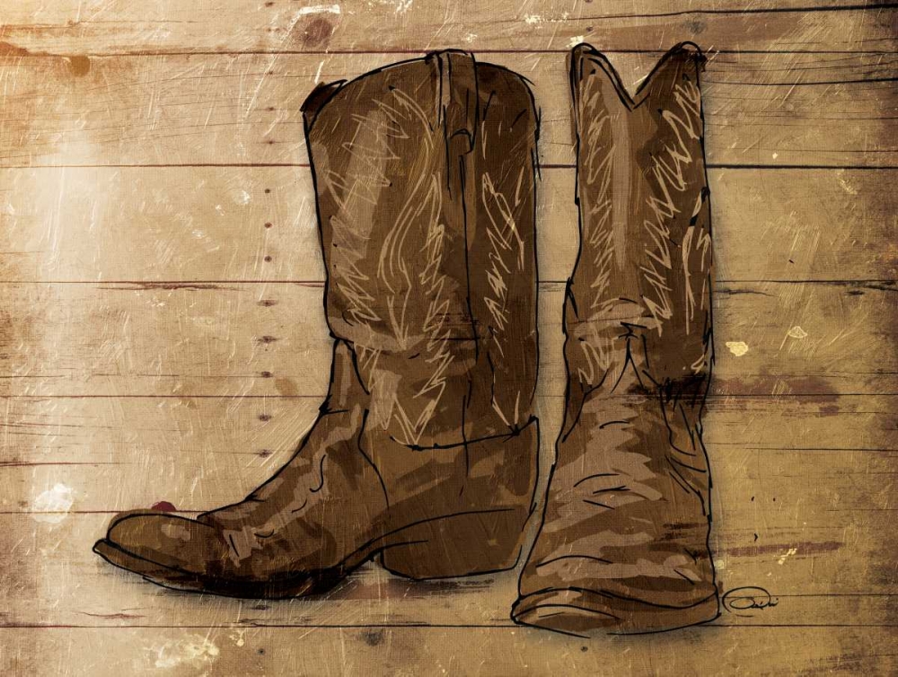 Sketched Boots art print by OnRei for $57.95 CAD