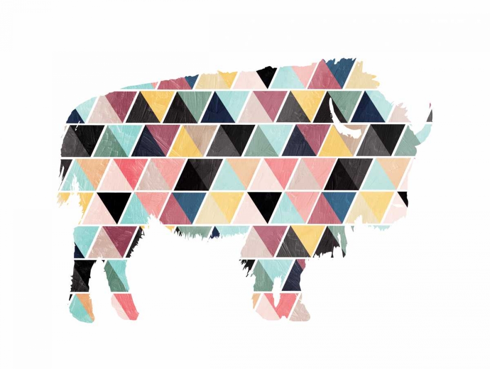 Spaced Bull Triangles art print by OnRei for $57.95 CAD