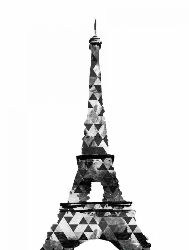 Grey Eiffel Triangles art print by OnRei for $57.95 CAD