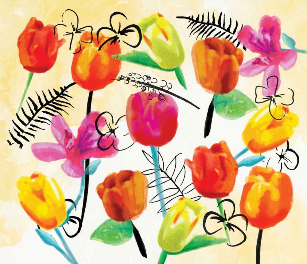 Full Floral Ink art print by OnRei for $57.95 CAD