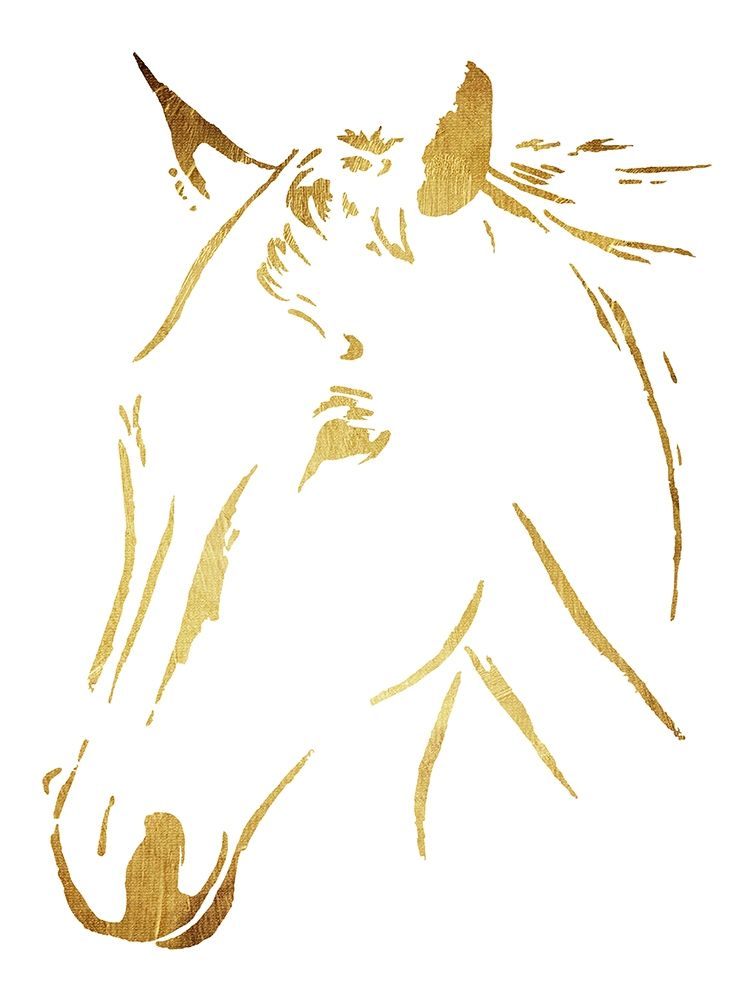 Gold Horse art print by OnRei for $57.95 CAD