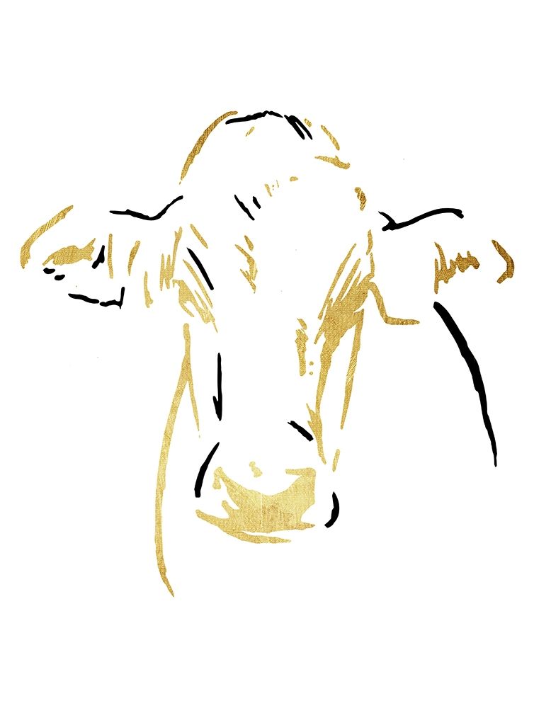 Gold Black Cow art print by OnRei for $57.95 CAD