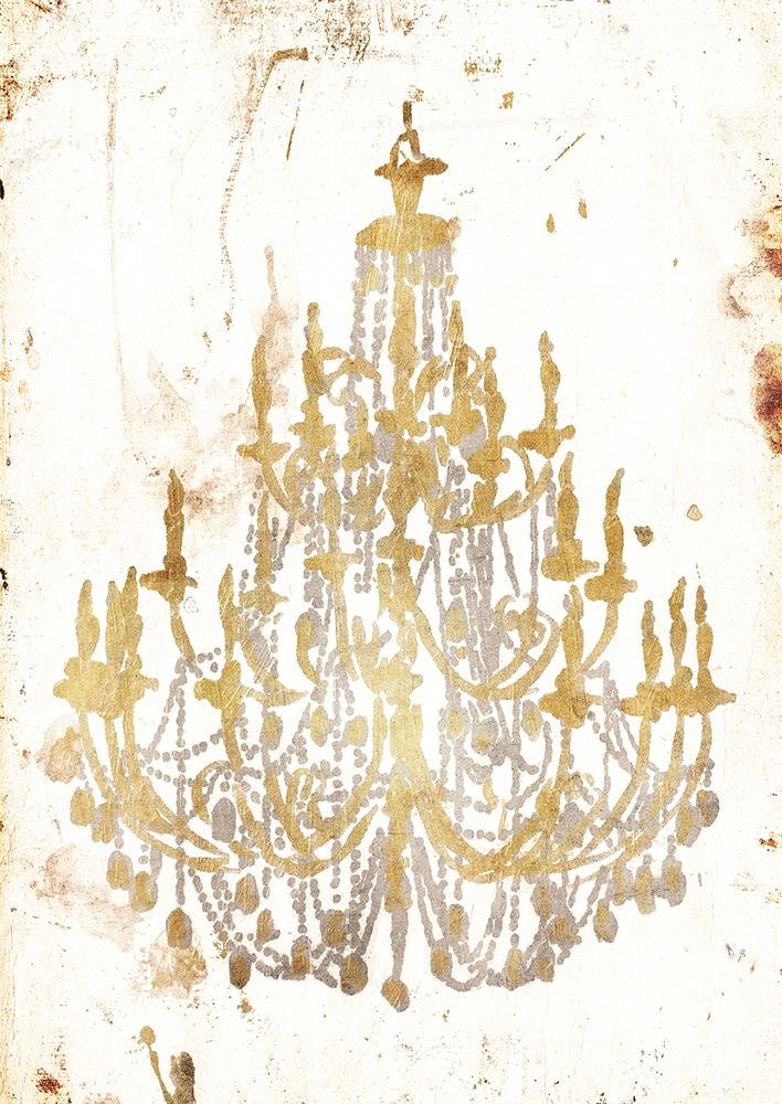 Golden Chandeliers art print by OnRei for $57.95 CAD