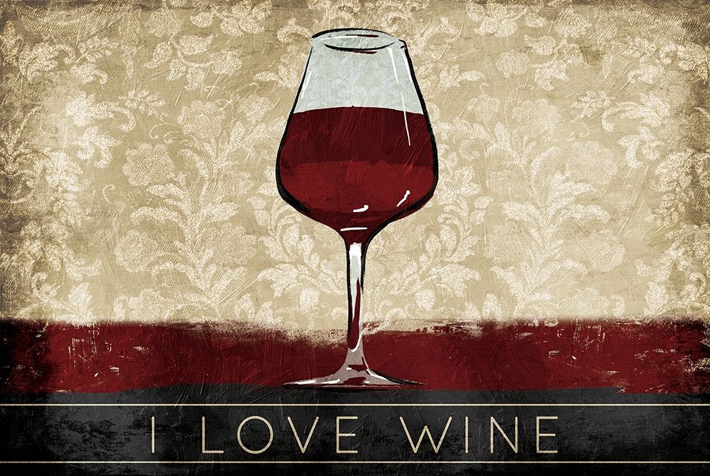 I Love Wine art print by OnRei for $57.95 CAD