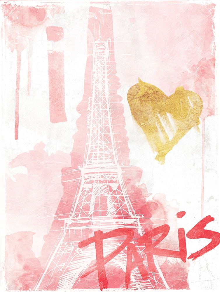 I Love Paris Blush art print by OnRei for $57.95 CAD