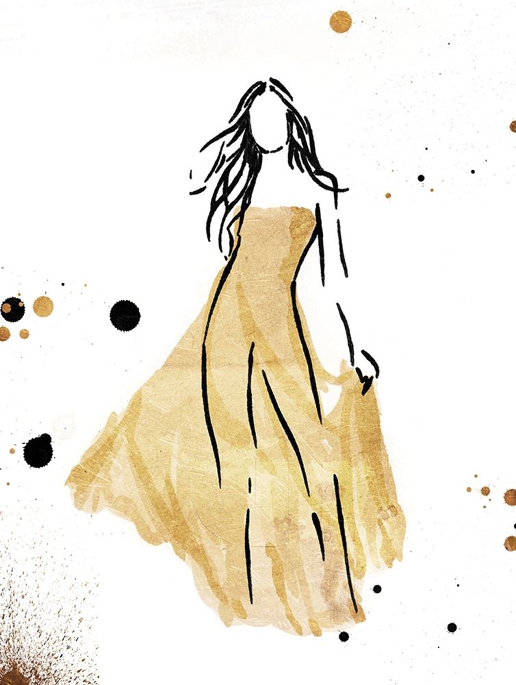Form Dress Gold art print by OnRei for $57.95 CAD