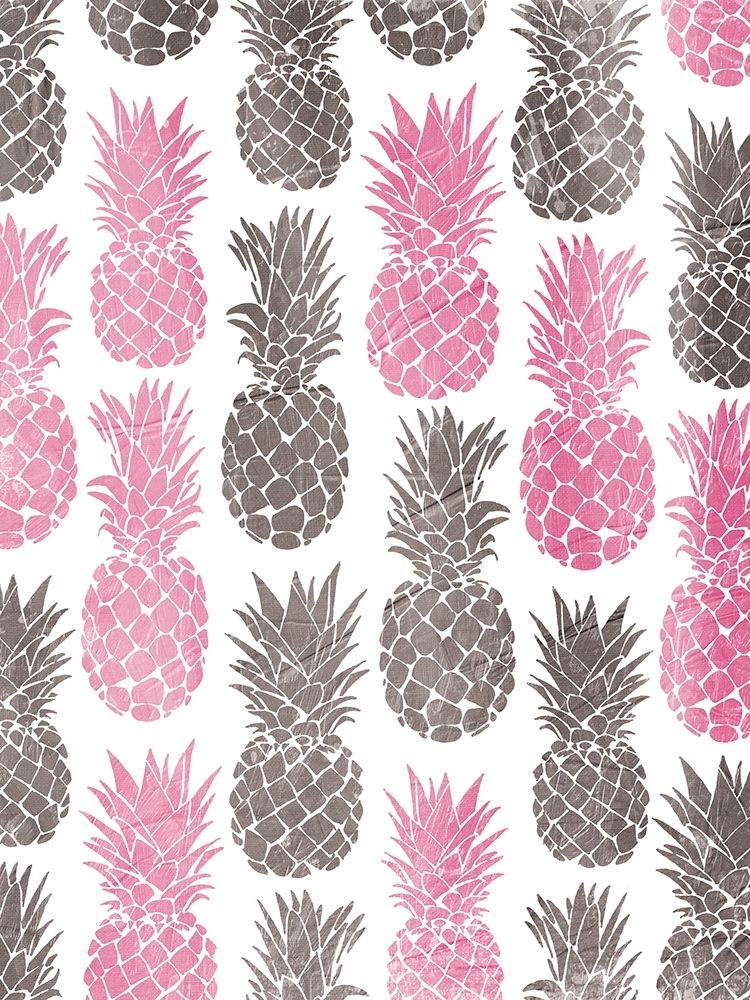Pink Grey Pineapples art print by OnRei for $57.95 CAD