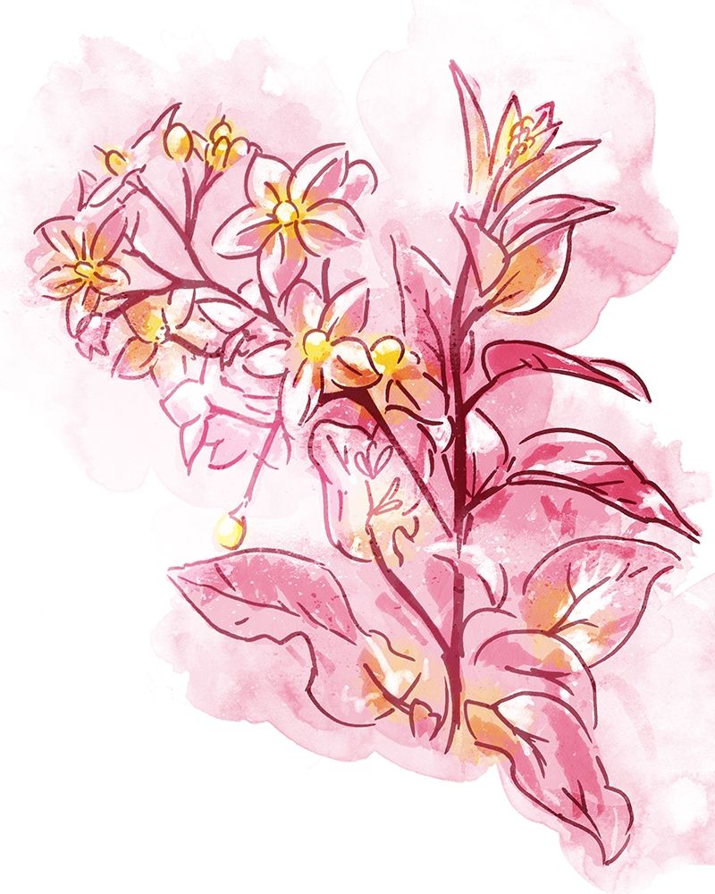 Water Inked Florals art print by OnRei for $57.95 CAD