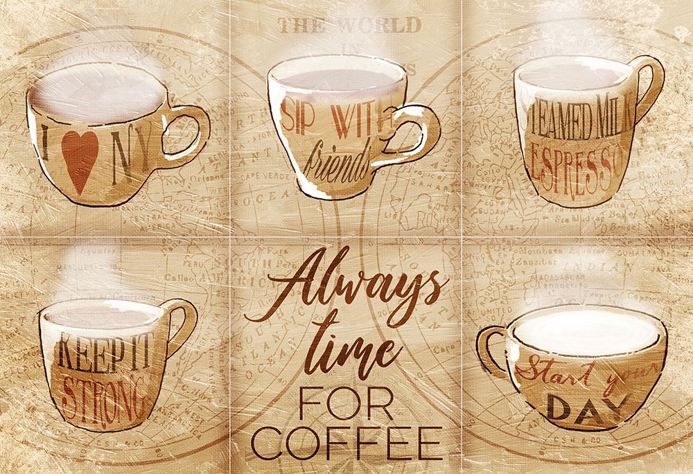 Always Time For Coffee art print by OnRei for $57.95 CAD