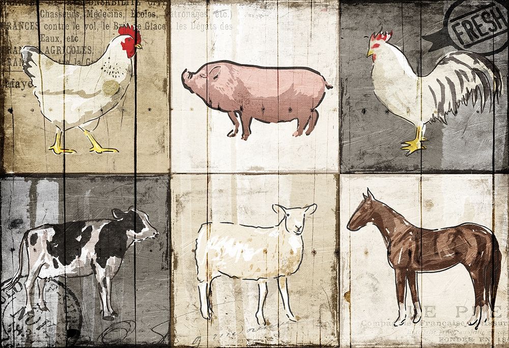 Farm Animals PM art print by OnRei for $57.95 CAD